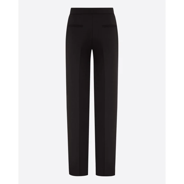 Alex Perry Straight Trouser in Wool Suiting, Black