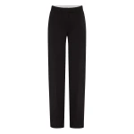 Alex Perry Straight Trouser in Wool Suiting, Black | Tailored pants | Coveti