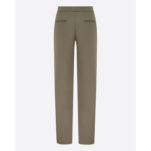 Alex Perry Straight Trouser in Wool Suiting, Sage