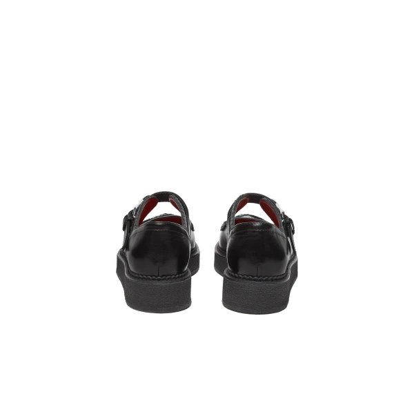 Black Alexander McQueen Wishbone Creeper, view 4 | Flats