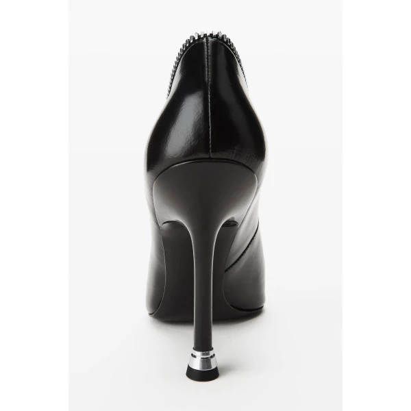 Alexander Wang Akila 105mm Zip-Up Pump in Black | Heels | Coveti