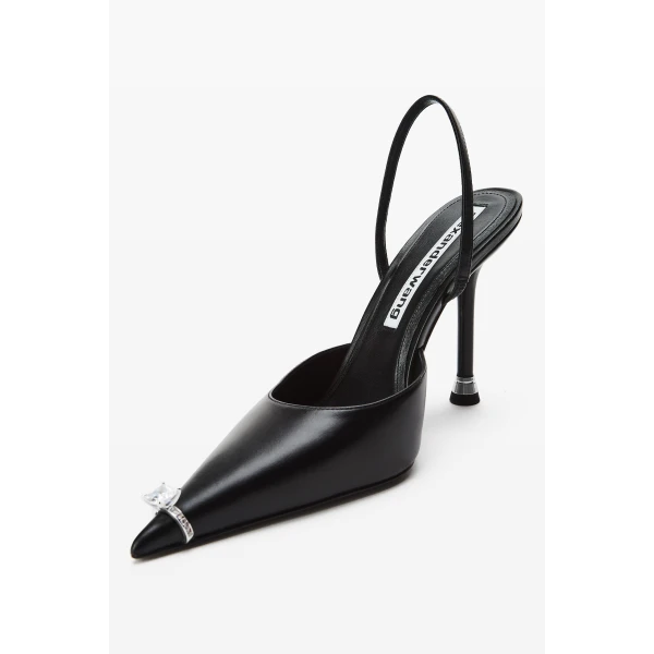 Alexander Wang Akilita 105mm Slingback in Black | Heels | Coveti