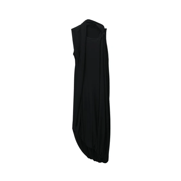 Alexander Wang Asymmetric Drape Midi Dress in Black | Coveti