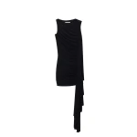 Alexander Wang Asymmetric Ruched Mini Dress in Black | Coveti
