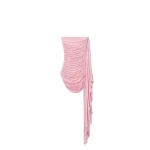 Alexander Wang Asymmetric Ruched Strapless Mini Dress in Begonia Pink | Coveti