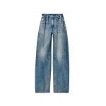Alexander Wang Balloon Crystal Hotfix Drawcord Jogger in Tinted Medium Indigo | Coveti