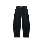 Alexander Wang Blow Up Crystal Hotfix Logo Pocket Jean in Grey Aged | Coveti
