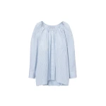 Alexander Wang Bungee Scoop Neck Mini Shirt Dress in Light Blue Stripe | Coveti