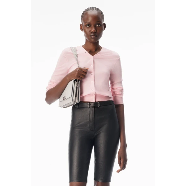Alexander Wang Button-Front Cardigan in Ballet Pink | Cardigan | Coveti