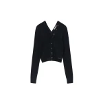 Alexander Wang Button-Front Cardigan in Black | Coveti