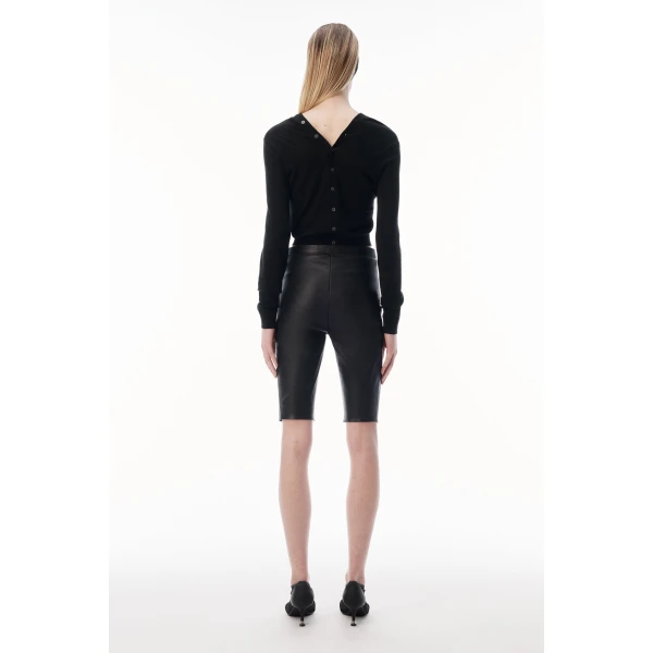 Alexander Wang Button-Front Cardigan in Black | Cardigan | Coveti