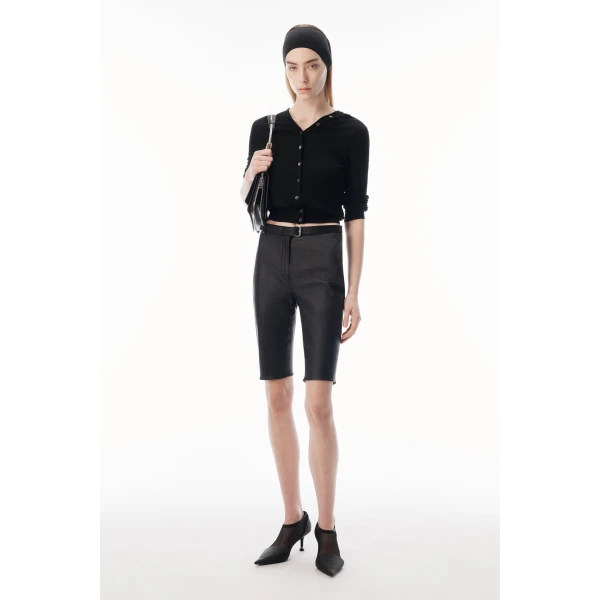 Alexander Wang Button-Front Cardigan in Black | Cardigan | Coveti