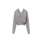 Alexander Wang Button-Front Cardigan in Heather Grey | Coveti