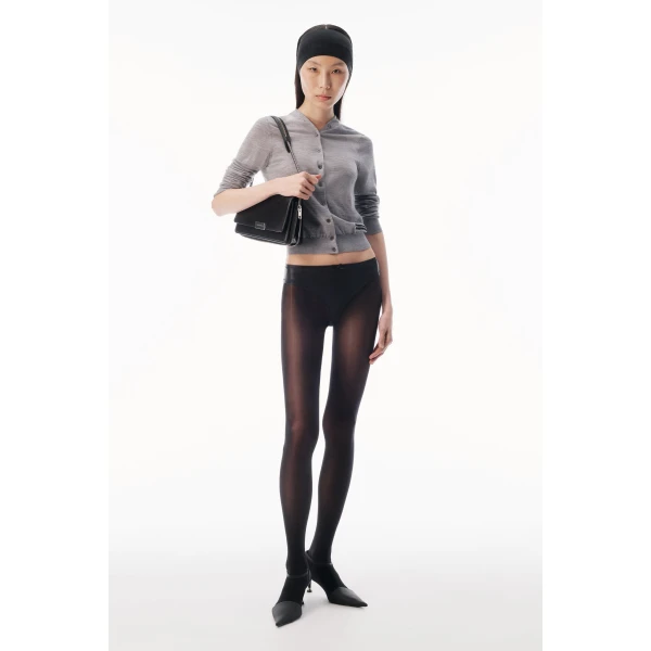 Alexander Wang Button-Front Cardigan in Heather Grey | Cardigan | Coveti