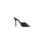 Alexander Wang Cher 105mm Crystal Hotfix Mule in Black and Jet | Coveti