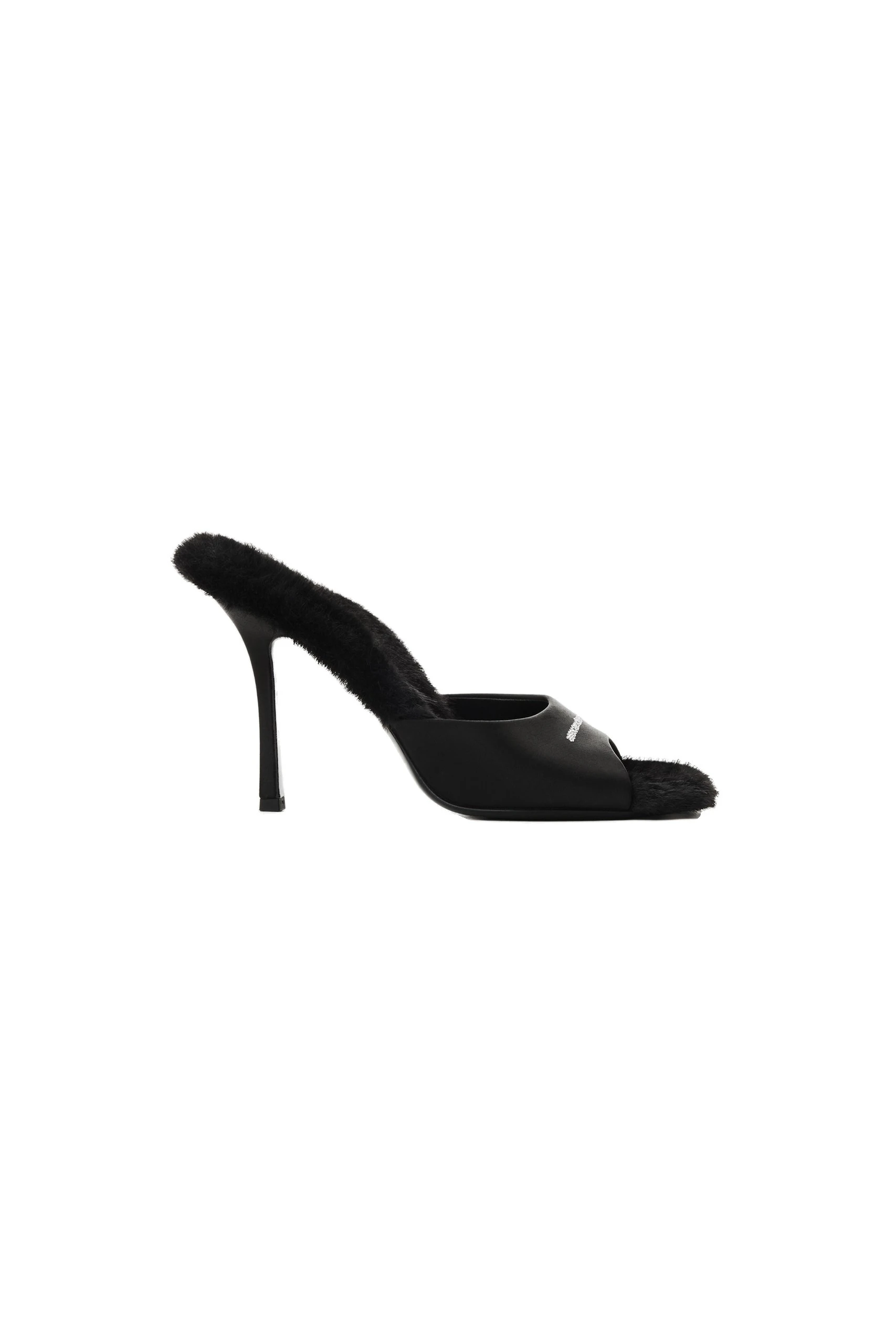 Alexander Wang Cher 105mm Faux Fur Mule in Black Alexander Wang Cher 105mm Faux Fur Mule in Black | Coveti