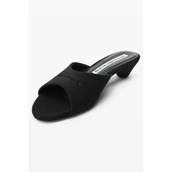 Alexander Wang Cher 35mm Kitten Mule in Black | Mules | Coveti