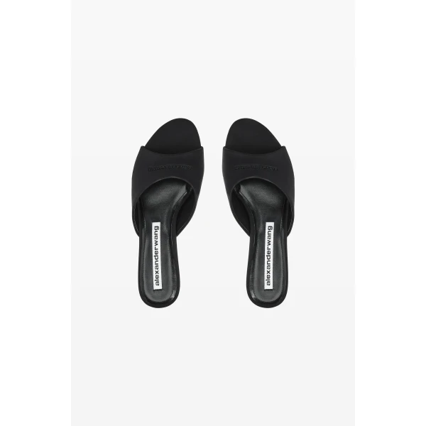 Alexander Wang Cher 35mm Kitten Mule in Black | Mules | Coveti