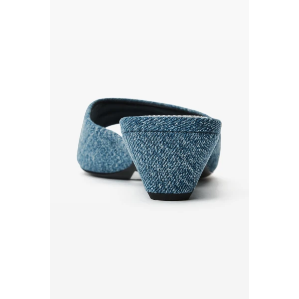 Alexander Wang Cher 35mm Kitten Mule in Blue | Mules | Coveti