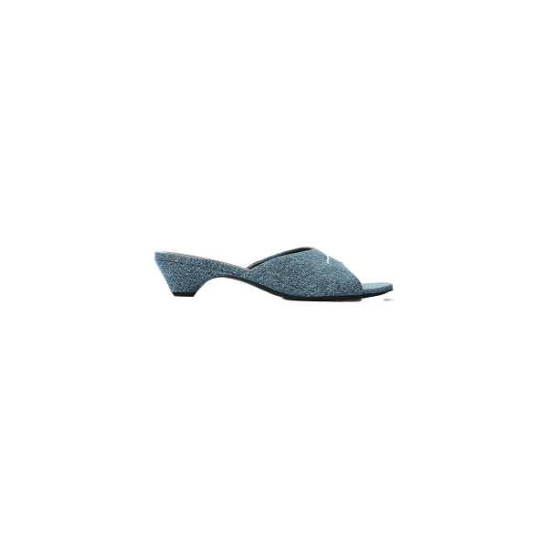 Alexander Wang Cher 35mm Kitten Mule in Blue | Coveti