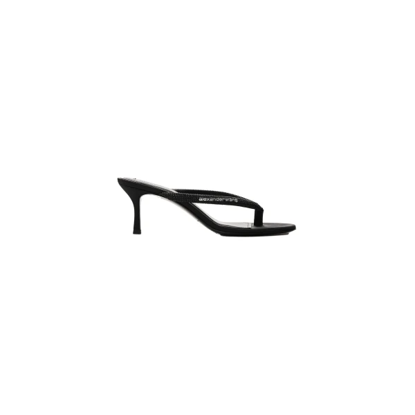 Courtney 65mm Thong Logo Sandal in Black