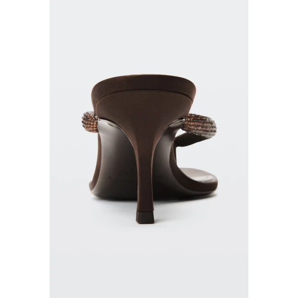 Alexander Wang Courtney 65mm Thong Logo Sandal in Brown | Sandals | Coveti