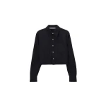 Alexander Wang Cropped Button-Down Shirt in Black | Coveti