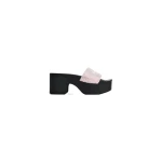 Alexander Wang Crystal Hotfix 85mm Platform Slide in Pink | Coveti