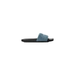 Alexander Wang Crystal Hotfix Denim Pool Slide in Vintage Medium Indigo | Coveti