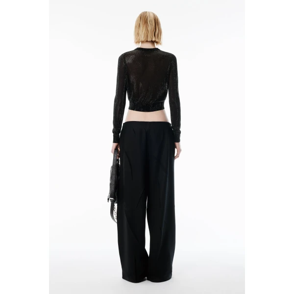 Alexander Wang Crystal Hotfix Pullover in Black | Sweaters | Coveti