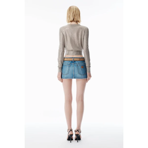 Alexander Wang Crystal Hotfix Pullover in Champagne | Sweaters | Coveti