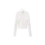 Alexander Wang Debossed Logo Fitted Jacket in Optic White | Coveti