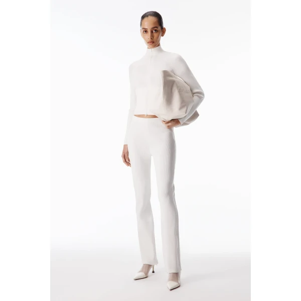 Alexander Wang Debossed Logo Fitted Jacket in Optic White | Jackets | Coveti