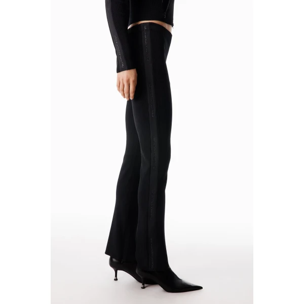 Alexander Wang Debossed Logo Fitted Pant in Black | Pants | Coveti