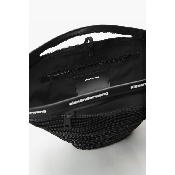 Alexander Wang Disc Small Zipper Tote in Black | Totes & Top-Handle Bags | Coveti