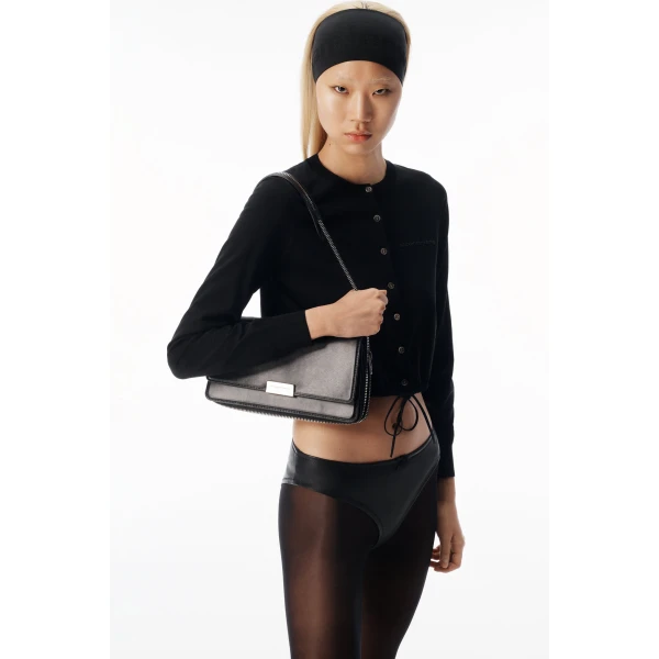 Alexander Wang Drawstring Hem Cardigan in Black | Cardigan | Coveti