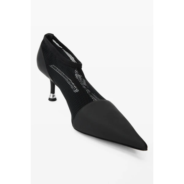 Alexander Wang Fei 65mm Mesh Bootie in Black | Boots | Coveti