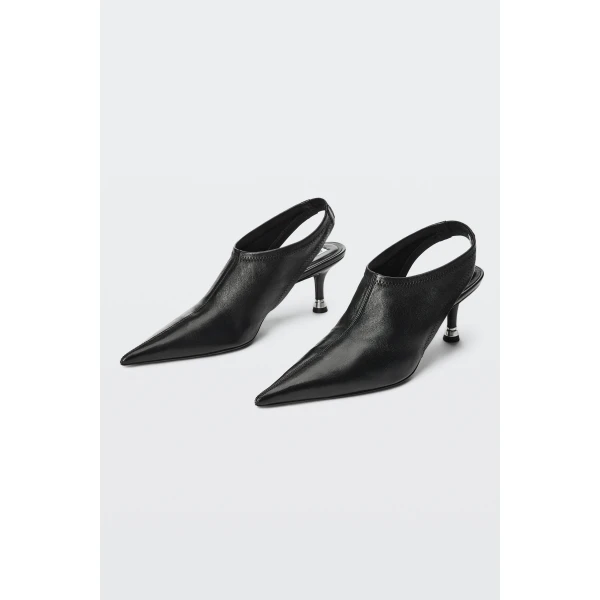 Alexander Wang Fei 65mm Stretch Slingback in Black | Heels | Coveti