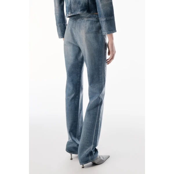 Alexander Wang Glazed Denim Slim Pant in Glazed Vintage Indigo | Denim | Coveti