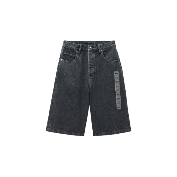 Graphic Low Rise Board Short in Deep Washed Grey