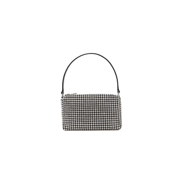 Alexander Wang Heiress Pouch in Crystal Hotfix Mesh in White | Coveti