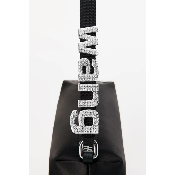 Alexander Wang Heiress Pouch in Satin in Black | Clutch Bags | Coveti