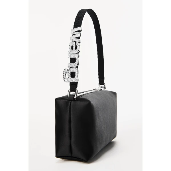 Alexander Wang Heiress Pouch in Satin in Black | Clutch Bags | Coveti