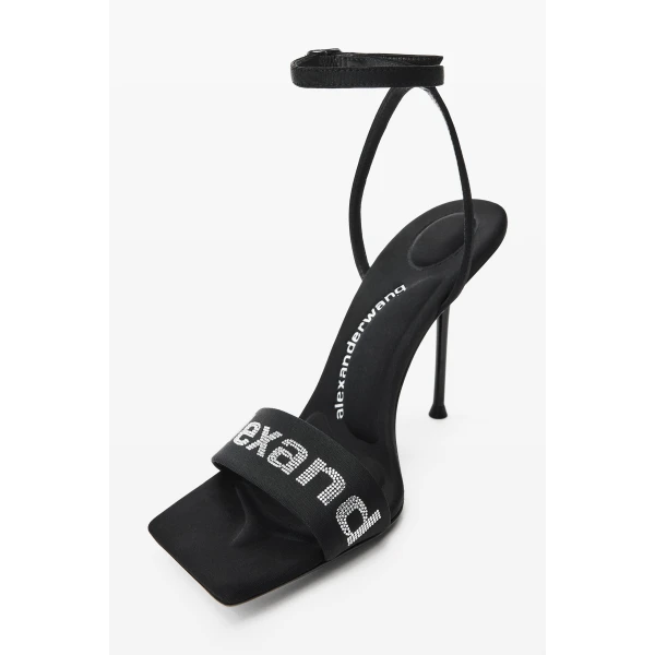 Alexander Wang Julie 105mm Billboard Sandal in Black | Sandals | Coveti