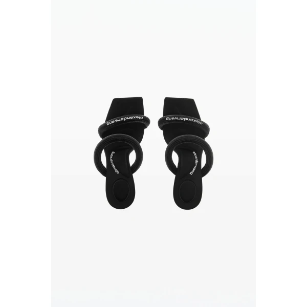 Alexander Wang Julie 105mm Nylon Tubular Sandal in Black | Sandals | Coveti