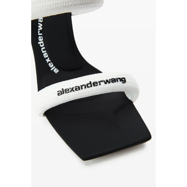Alexander Wang Julie 105mm Nylon Tubular Sandal in White | Sandals | Coveti