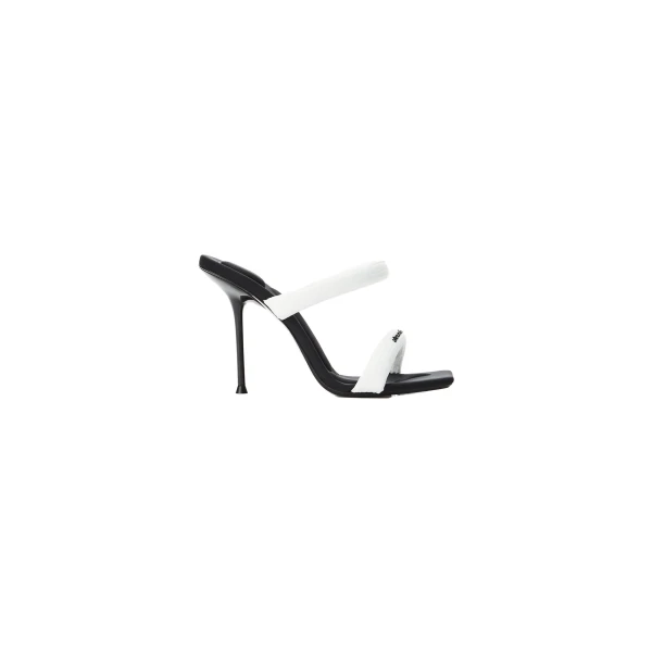 Alexander Wang Julie 105mm Nylon Tubular Sandal in White | Coveti