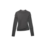 Alexander Wang Layered Long-Sleeve Top in Charcoal | Coveti