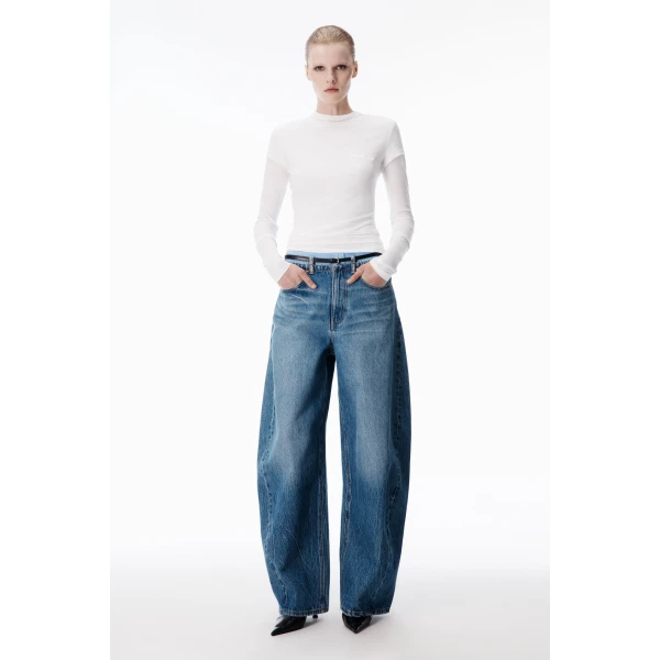 Alexander Wang Layered Long-Sleeve Top in White | Tops | Coveti
