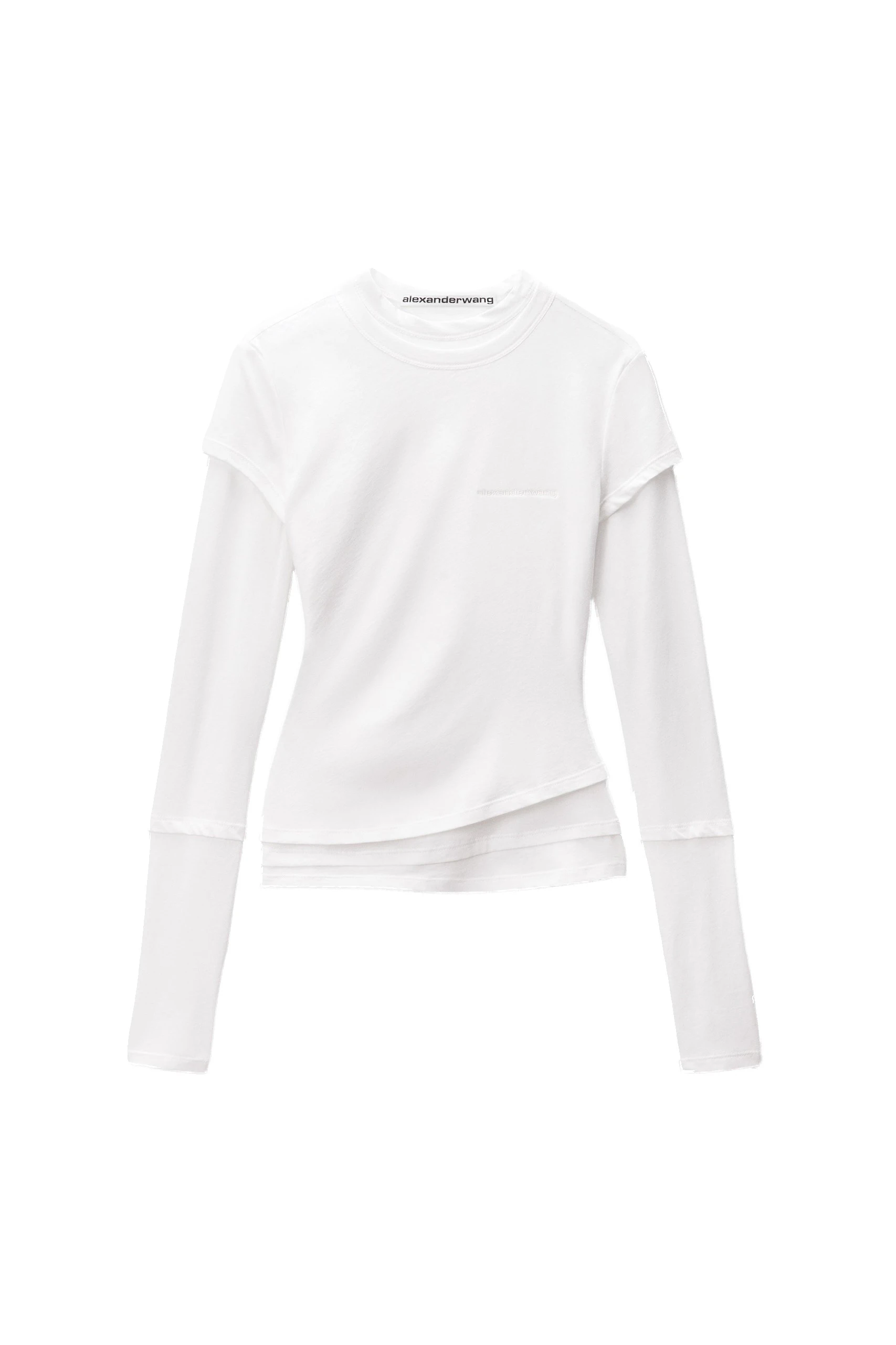 Alexander Wang Layered Long-Sleeve Top in White Alexander Wang Layered Long-Sleeve Top in White | Coveti